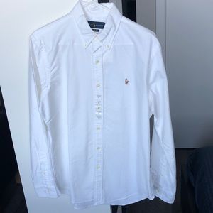 White Ralph Lauren Casual Bottom Down Shirt